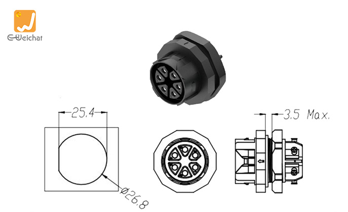 EW-M28MP-6P Outdoor Cable Connector