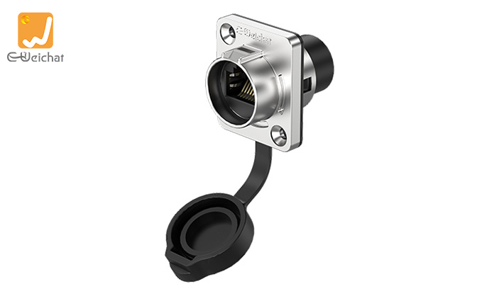 LP16S-RJ45 Flange Metal waterproof connector 