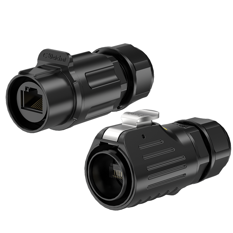 LP24 RJ45 Wire to Wire Waterproof Aviation Plug Connector Circular Plastic Wire Connector All Plastic