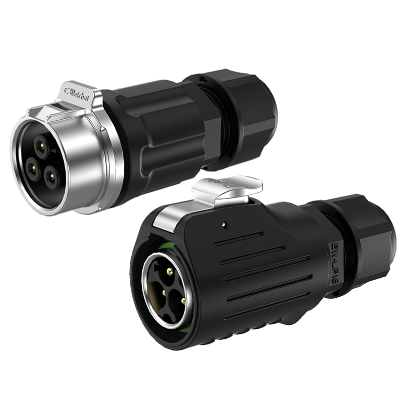 LP16 Plastic+Metal Connector Power Signal 3 Pin Wire to Wire Cylindrical Connectors Aviation Plug Crimping Type