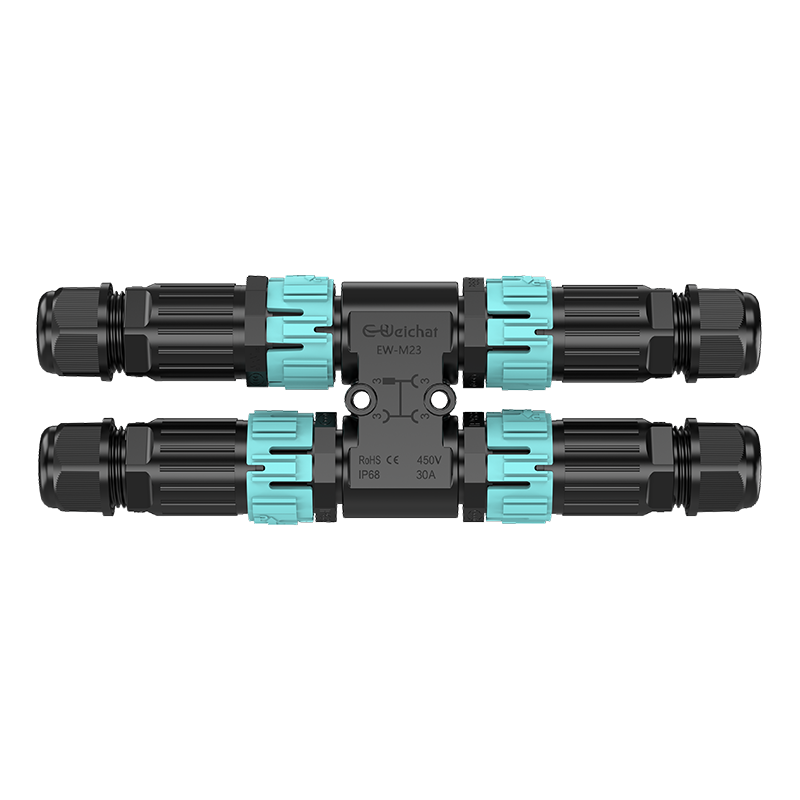M23-H 3Pin Outdoor Waterproof Wire Connectors Wire to Wire Screwless Waterproof Cable Connector IP68
