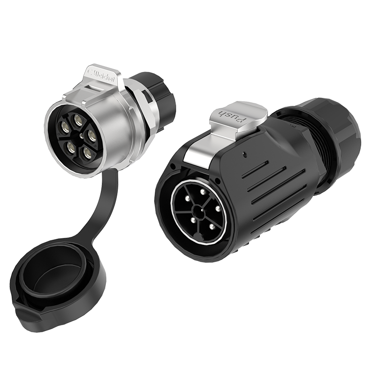 LP28 Outdoor Waterproof Wire Connectors 5+1 Pin 32A Panel Crimping Type Waterproof Aviation Plug