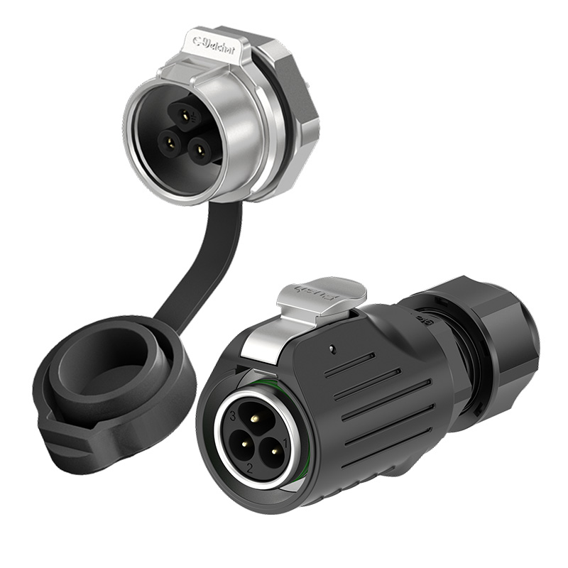 LP16 Panel Mount Power Connector 3 Pin Metal + Plastic 10A Reverse Mounting Aviation Plug Solder Type