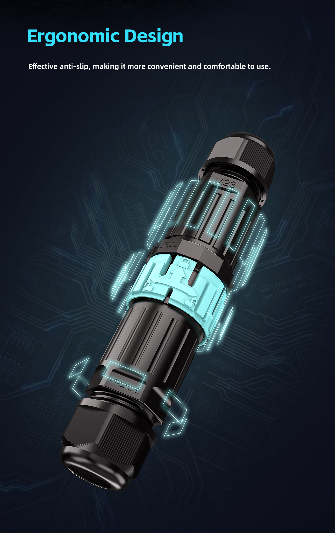 M23 Waterproof Screwless Connector