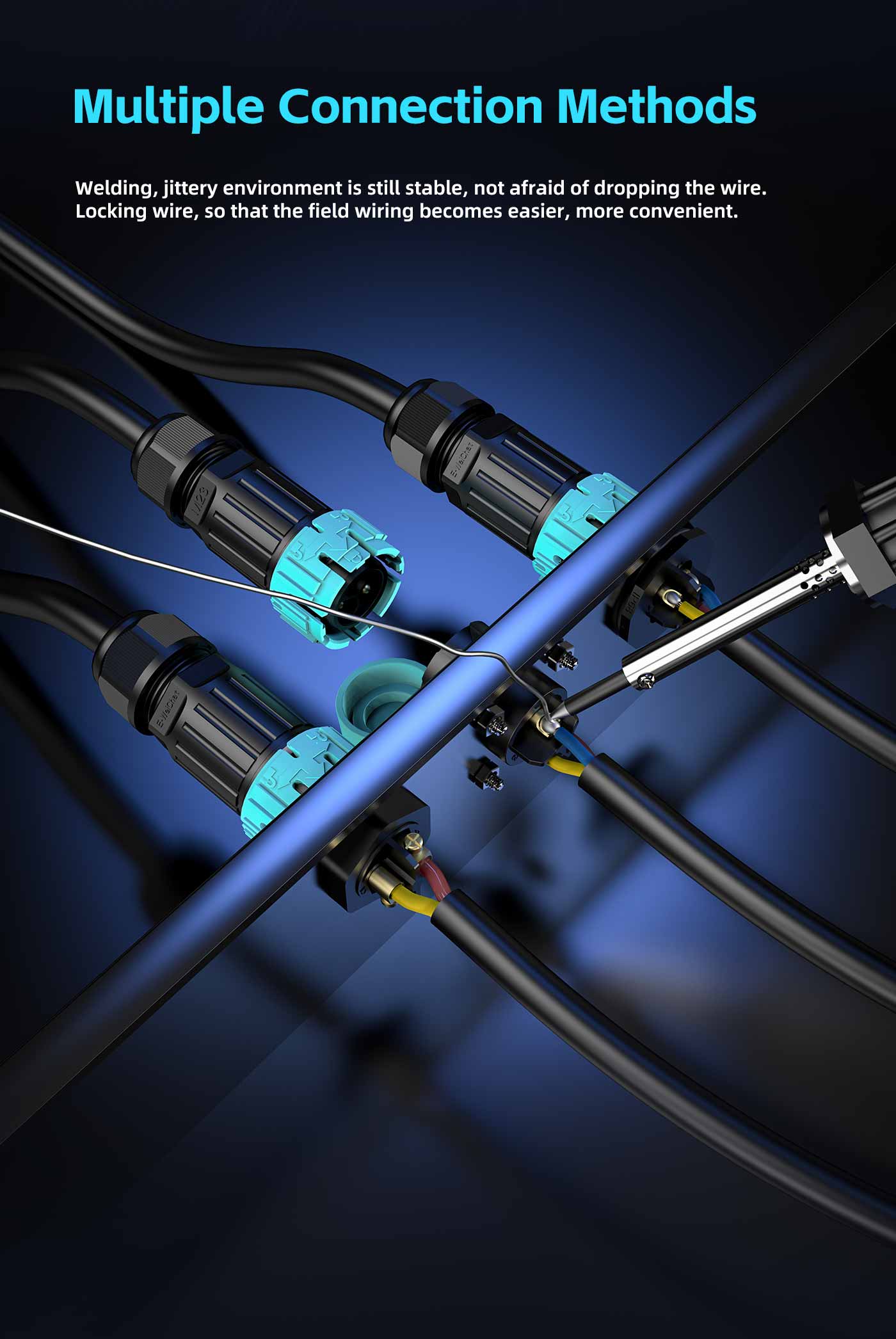 M23 Waterproof Screwless Connector