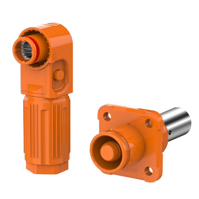 EW Crimp Socket Battery Energy Storage Connector Orange Positive IP67 Waterproof 150A Rotatable Energy Storage Connector