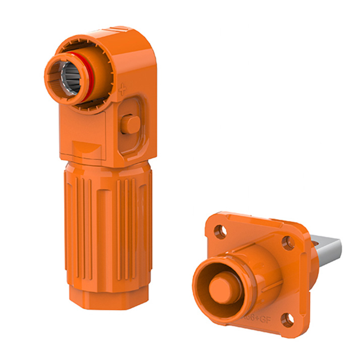 EW Screw Hole High Voltage Battery Energy Storage Connector Orange Positive 150A Non-Rotatable Energy Storage Connector