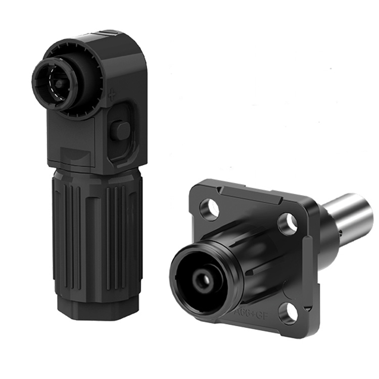 EW Crimp Socket Connectors for Battery Energy Storage System Black Negative 350A Non-Rotatable Energy Storage Connector