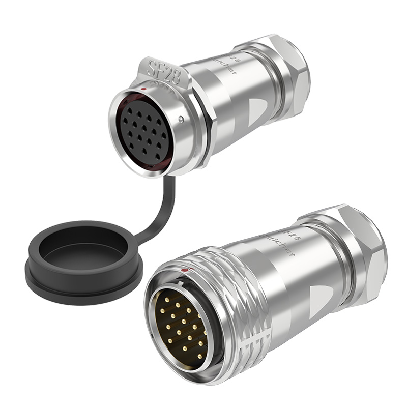 SF28 16 Pin Circular Connector Aviation Waterproof Connector IP67 Push-Pull All Metal
