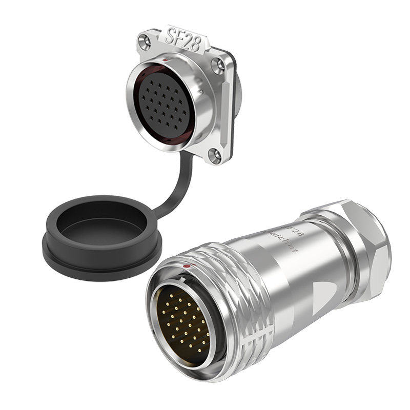 SF28 24 Pin Circular Connector Electrical Waterproof Aviation Plug IP67 Push-Pull All Metal