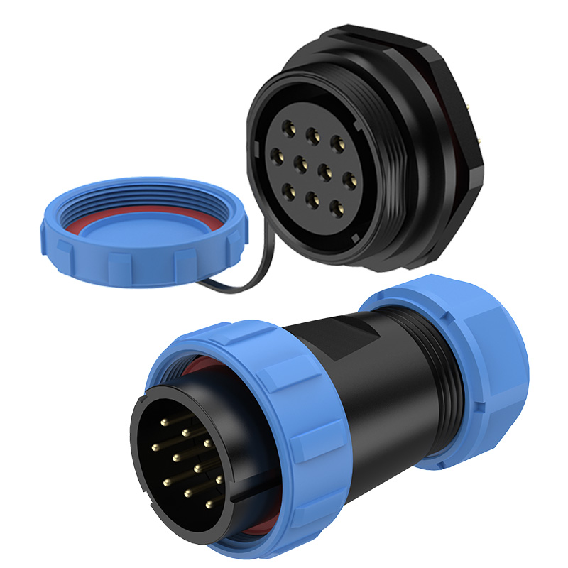 SP29 10B Pin Circular Connector Electrical Panel Mount Power Connector IP68