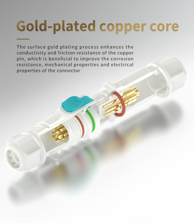 LP12 White Waterproof Connector