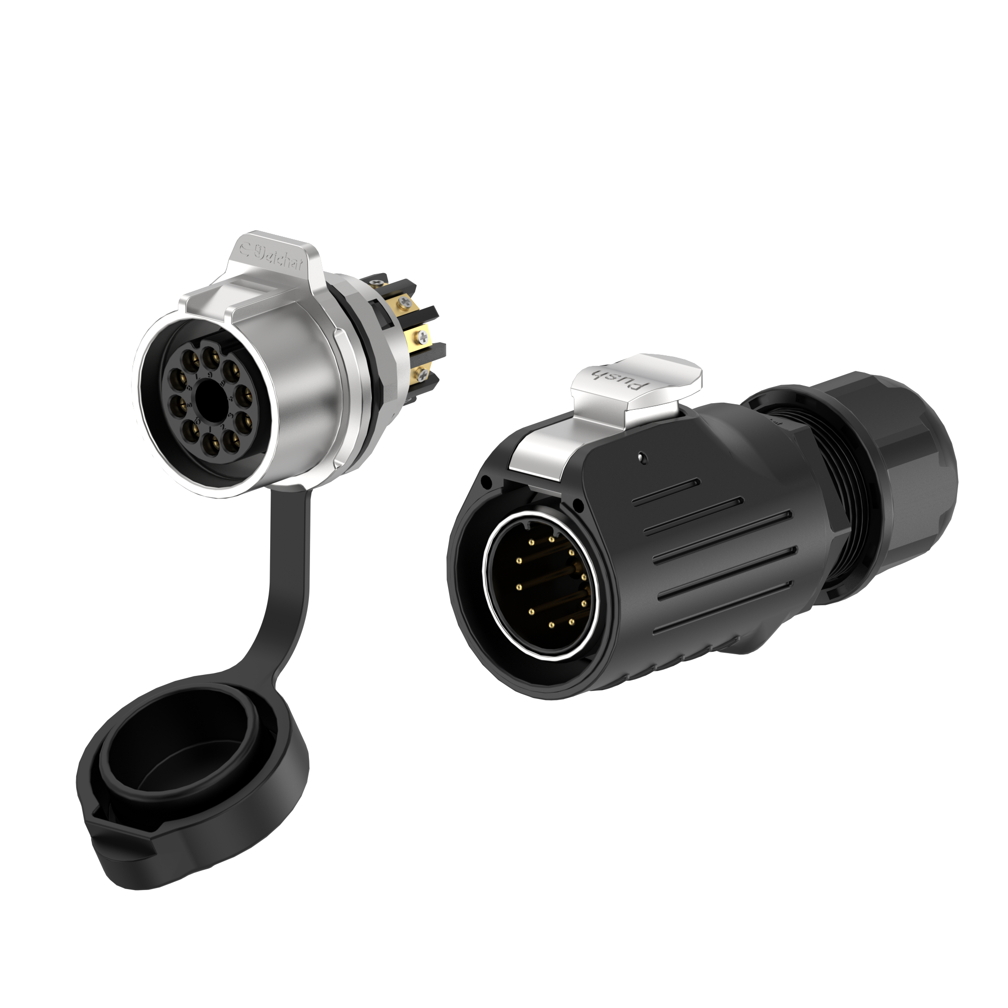 LP28 Waterproof Connector 10 Pin Circular Plastic Wire Connector Screw Connection Aviation Plug